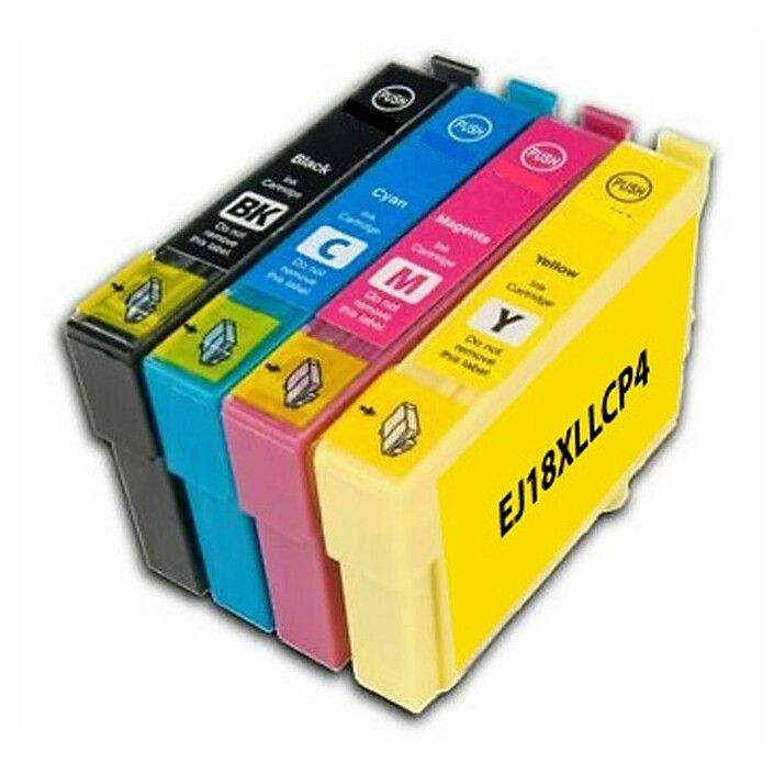 Pack of 4 Epson T18XL compatible cartridges (black + cyan + magenta + yellow)