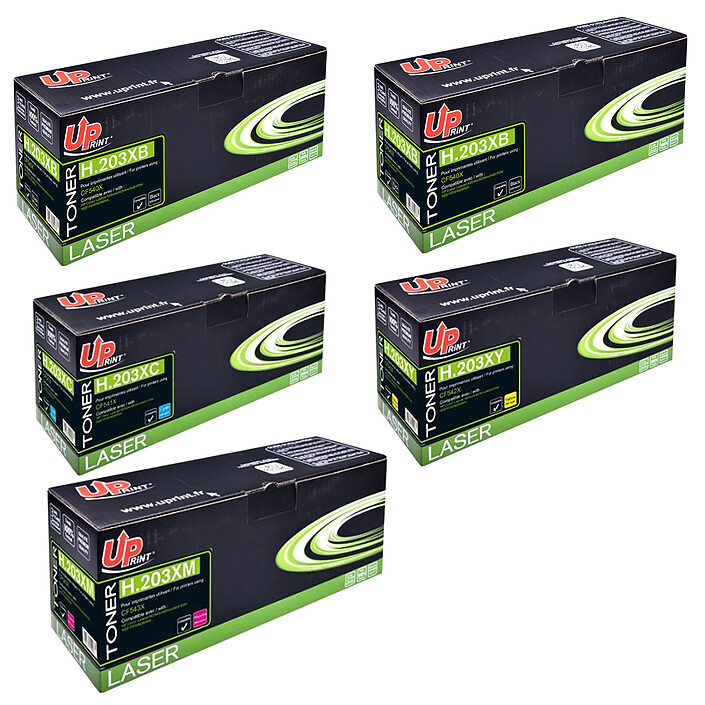 Multipack UPrint compatible HP 203X (2x negro, 1x cian, 1x magenta, x1 amarillo)