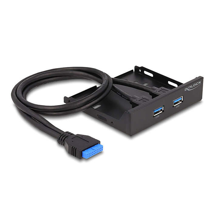 DeLock Panneau avant de 3.5" avec 2 ports USB 3.0