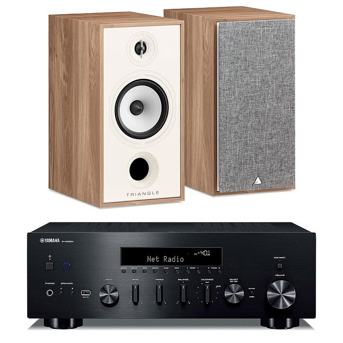 Yamaha R-N600A Noir + Triangle Borea BR04 Chêne clair