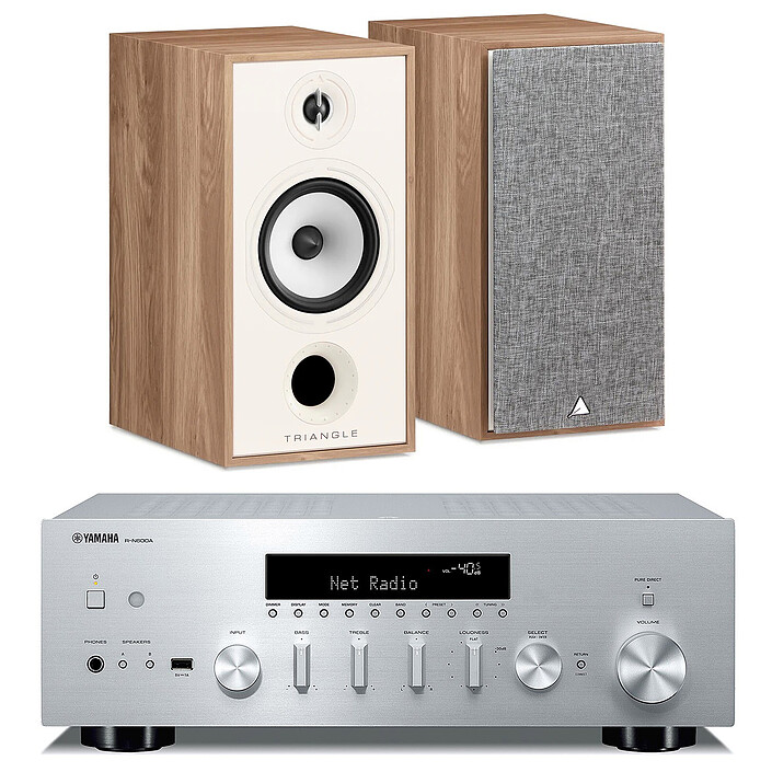 Yamaha R-N600A Argent + Triangle Borea BR04 Chêne clair