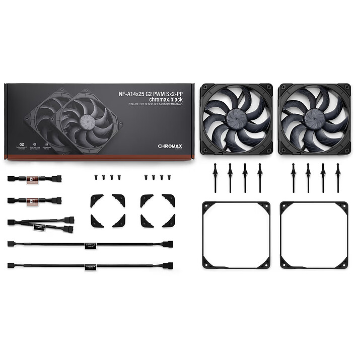 Acheter Noctua NF-A14x25 G2 PWM Sx2-PP Chromax Black