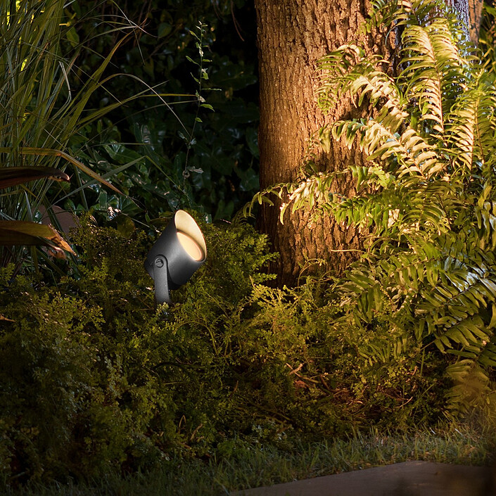 Avis Philips Hue White & Color ambiance Spot d'extérieur connecté LILY XL - 15W - Noir