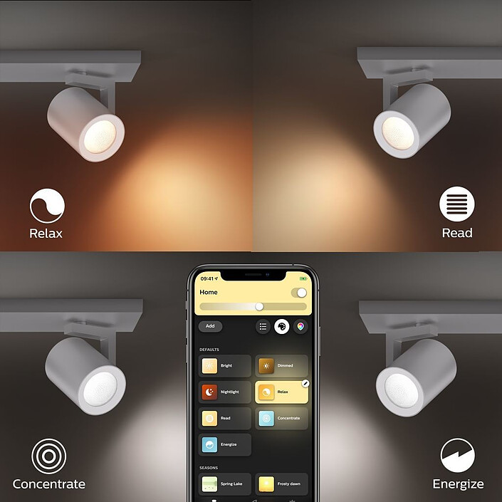 Acheter Philips Hue White & Color ambiance Spot connecté ARGENTA - 5.7W - Aluminium