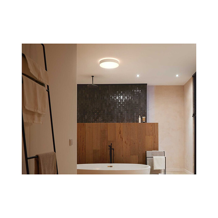 Philips Hue White ambiance Plafonnier connecté DEVERE L - Blanc pas cher