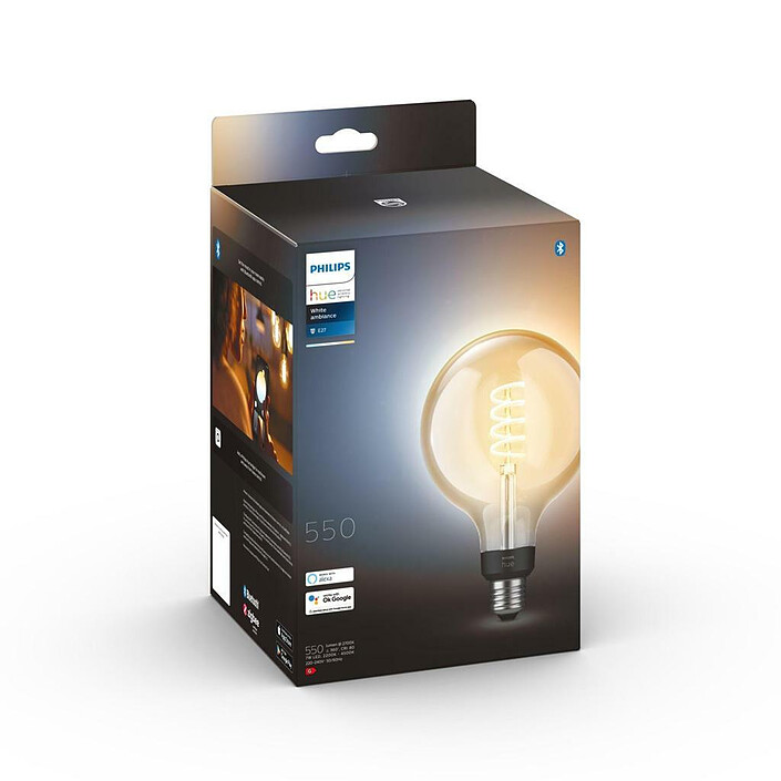 Philips Hue White Ampoule connectée Filament Edison G125 7W E27
