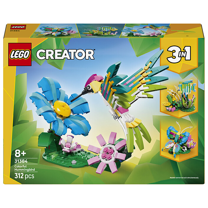LEGO Creator 31384 3-in-1 Wild Animals: Colourful Hummingbird