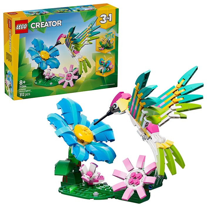 Review LEGO Creator 31384 3-in-1 Wild Animals: Colourful Hummingbird