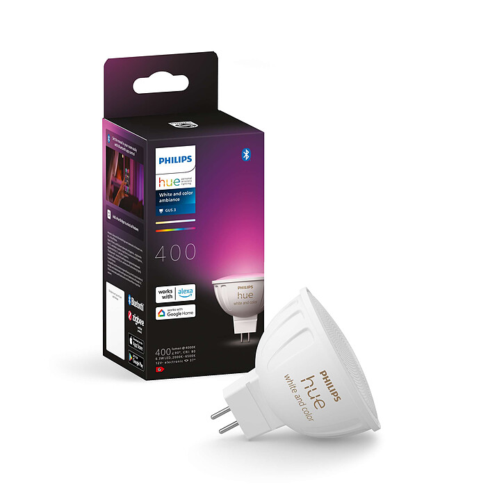 Philips Hue White & Color ambiance Ampoule connectée 5.8W 12V MR16
