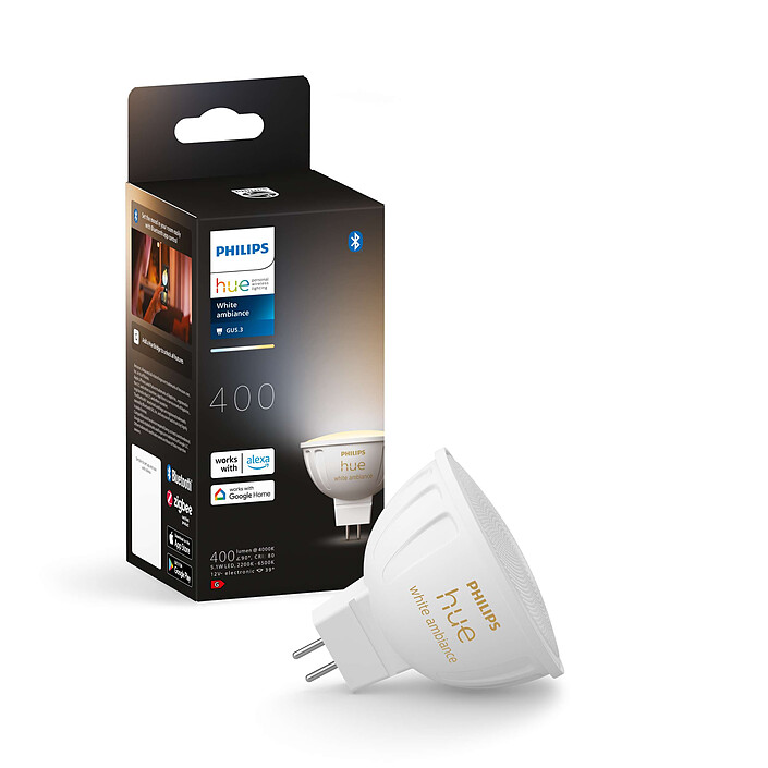 Philips Hue White ambiance Ampoule connectée 4.7W 12V MR16