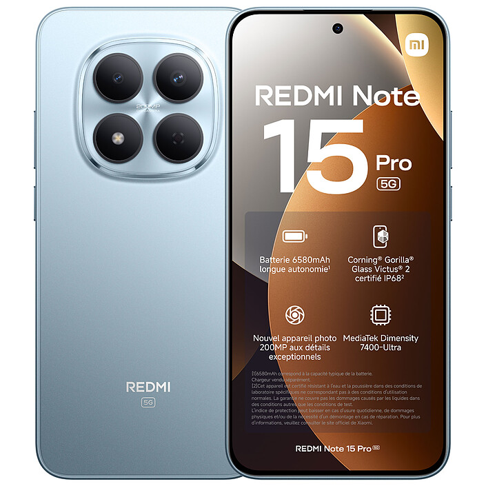 Xiaomi Redmi Note 15 Pro 5G Bleu (8 Go / 512 Go)