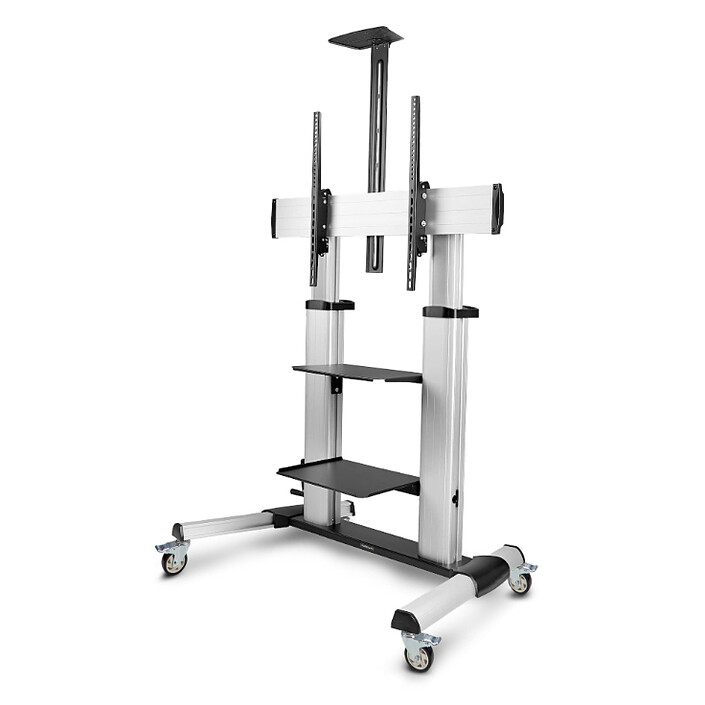StarTech.com Support chariot à roulettes pour TV de 60" à 100" avec 2 étagères