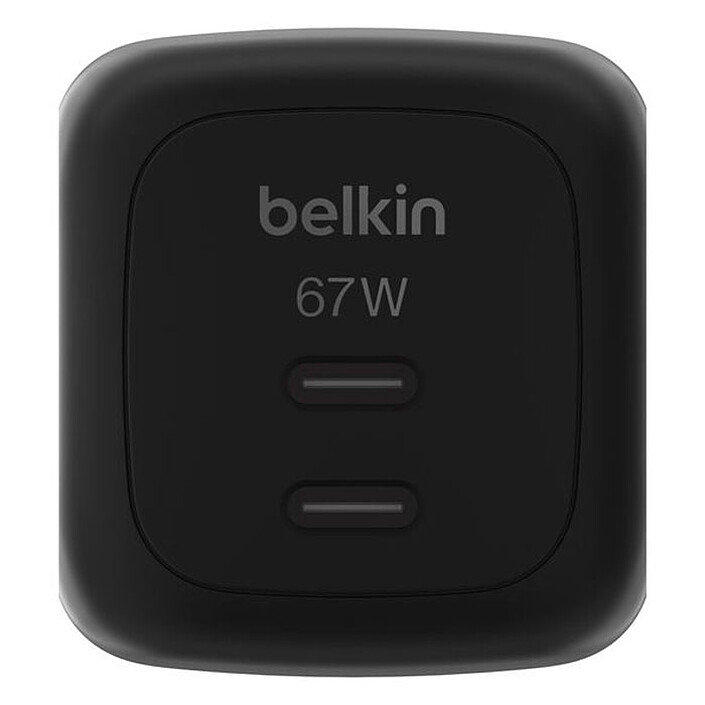 Belkin BoostCharge Pro Chargeur secteur GaN deux ports USB-C 67W (Noir)