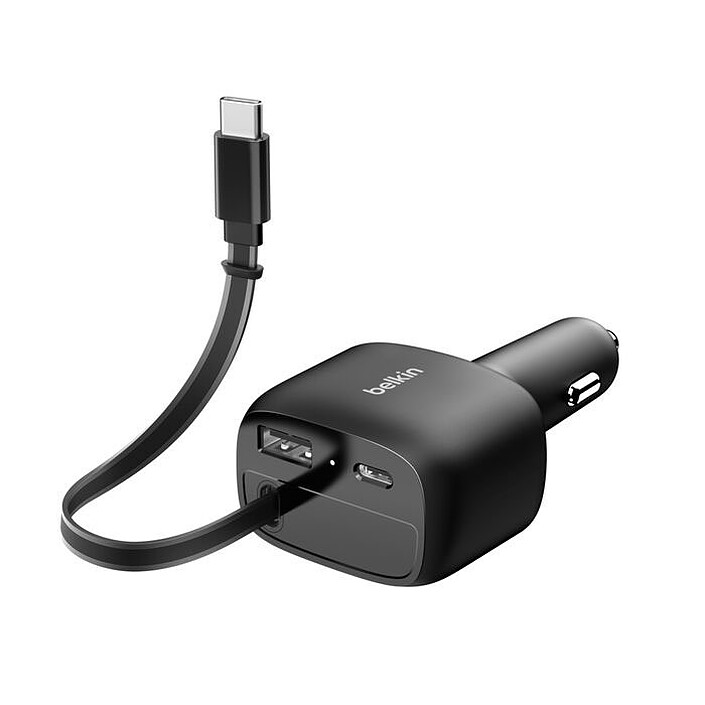 Cargador para coche Belkin BoostCharge con cable retráctil (75 W) a bajo precio