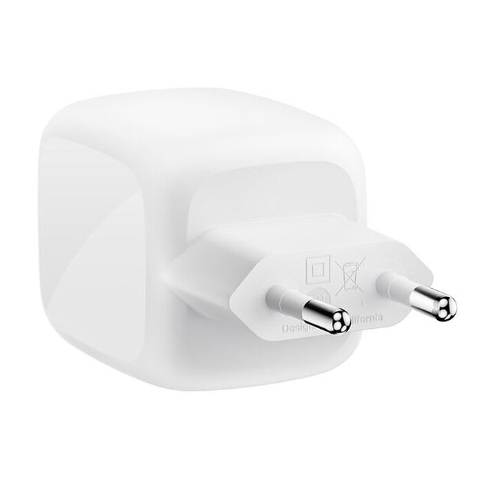 Avis Belkin BoostCharge Pro Chargeur secteur GaN deux ports USB-C (67 W) avec câble USB-C (Blanc)