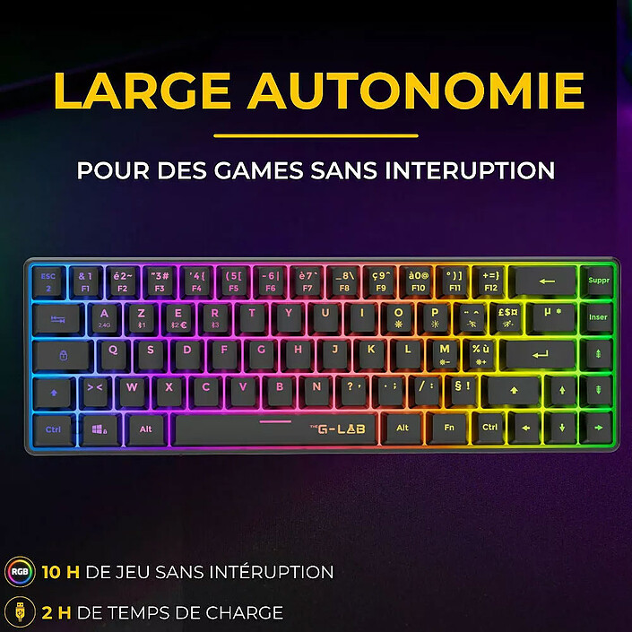 The G-Lab Combo Hydro Wireless (Noir) pas cher