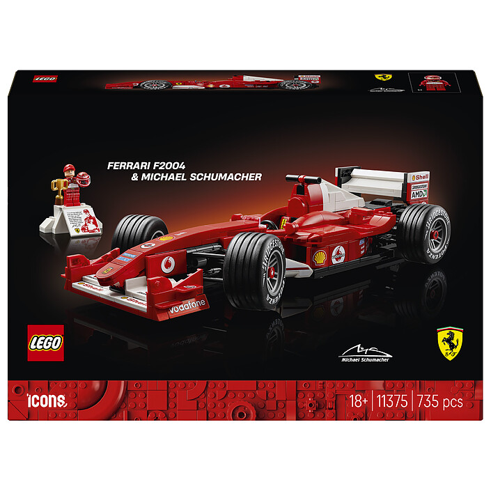 LEGO Icons 11375 Ferrari F2004 e Michael Schumacher