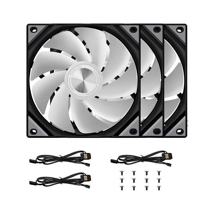 TRYX ROTA SL ARGB 120 mm Reverse Noir (x3) pas cher