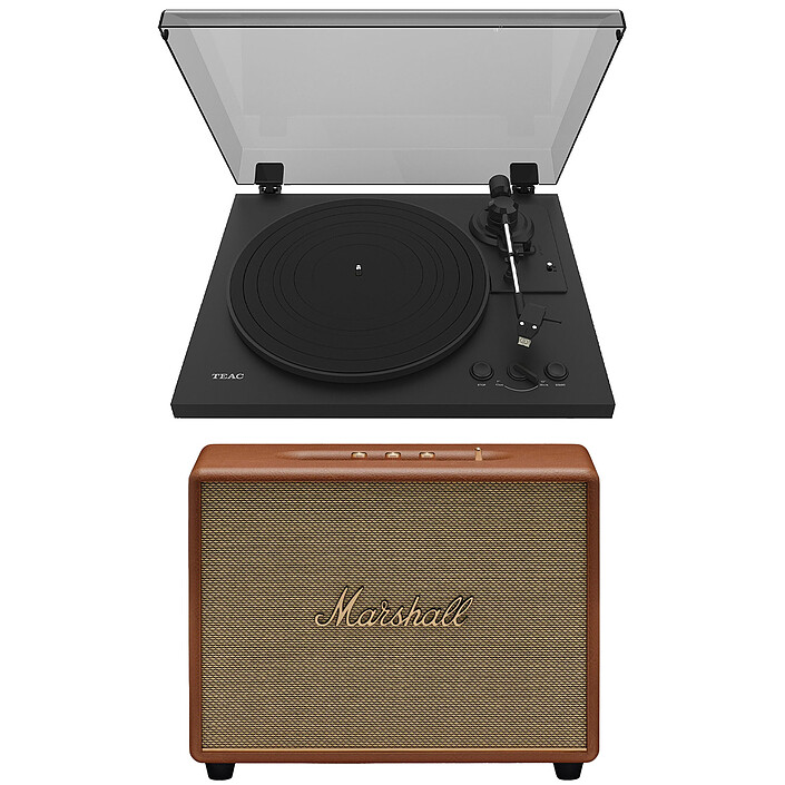Teac TN-175 Negro + Marshall Woburn III Marrón