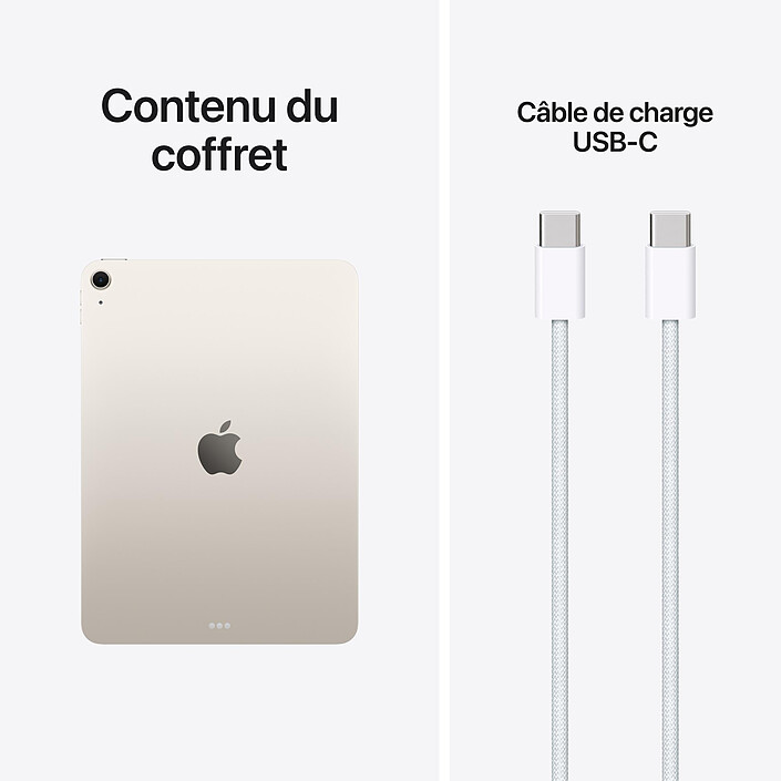 Apple iPad Air M4 11 pouces (2026) Wi-Fi 256 Go Lumière Stellaire pas cher