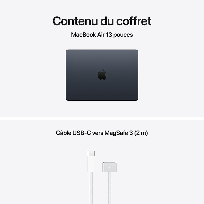 Apple MacBook Air M5 13 pouces (2026) Minuit 24 Go/512 Go (MDHE4FN/A-GPU10-24GB) pas cher