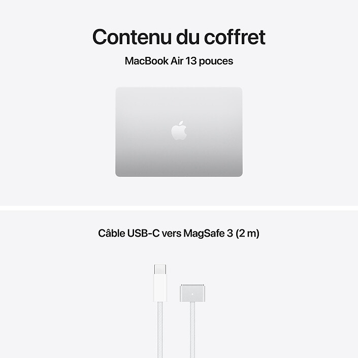 Apple MacBook Air M5 13 pouces (2026) Argent 16 Go/1 To (MDH84FN/A) pas cher