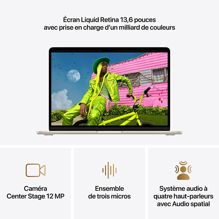 Avis Apple MacBook Air M5 13 pouces (2026) Lumière Stellaire 24 Go/2 To (MDHD4FN/A-2TB)
