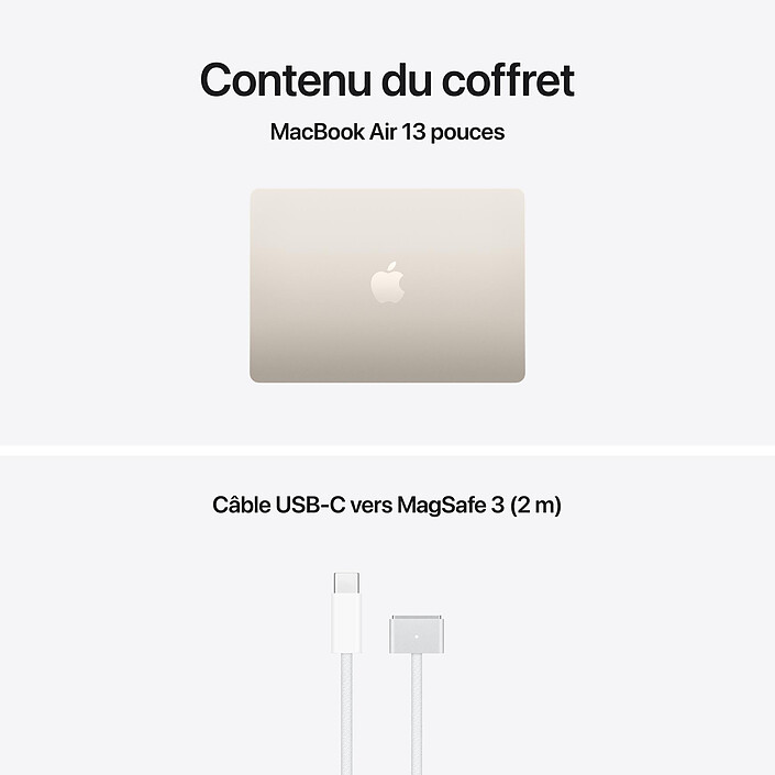 Apple MacBook Air M5 13 pouces (2026) Lumière Stellaire 24 Go/512 Go (MDHA4FN/A-24GB-GPU10) pas cher