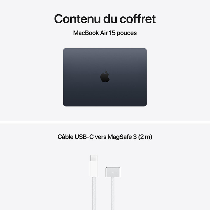Apple MacBook Air M5 15 pouces (2026) Minuit 32 Go/2 To (MDVH4FN/A-32GB-2TB) pas cher