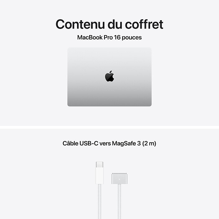 Apple MacBook Pro M5 Pro 16" Argent (2026) 64 Go/2 To (MGE44FN/A-64GB-2TB-NANO-QWERTY-INT) pas cher