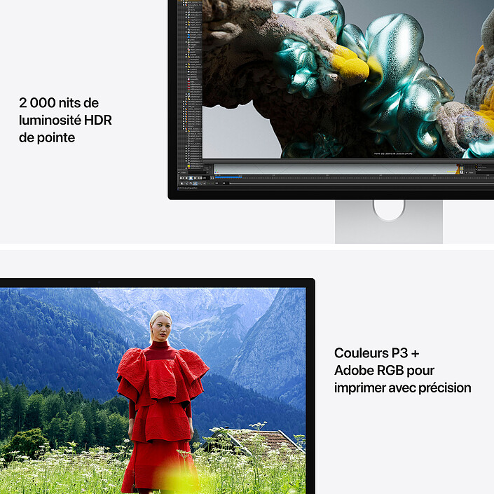 Avis Apple 27" LED - Studio Display XDR - Verre nano-texturé - Support à inclinaison et hauteur réglables