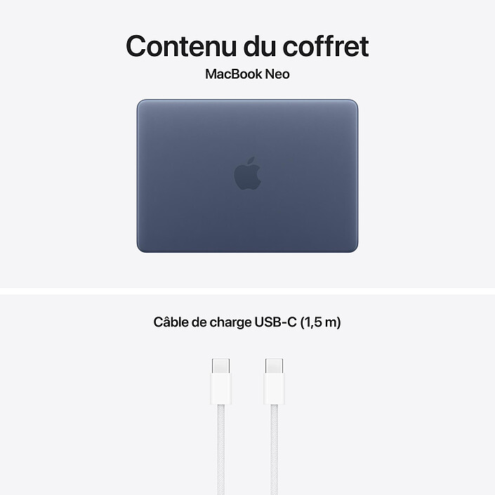 Apple MacBook Neo (2026) Indigo 8 Go/256 Go (MHFF4FN/A) pas cher