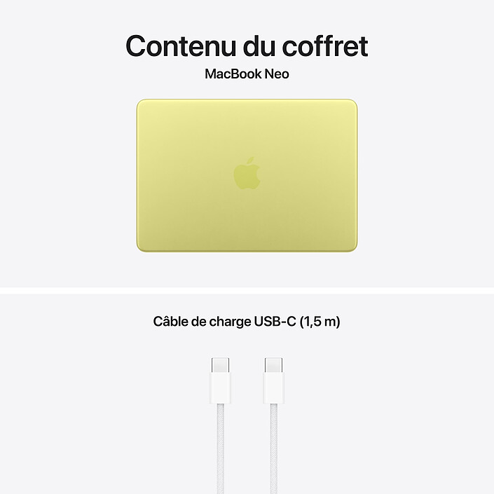 Apple MacBook Neo (2026) Jaune agrume 8 Go/256 Go (MHFD4FN/A) pas cher