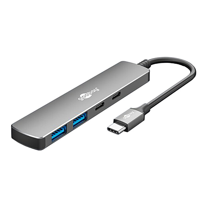 Opiniones sobre Goobay Hub Slim USB-C a 2 puertos USB-C 3.0 + 2 puertos USB-A 3.0