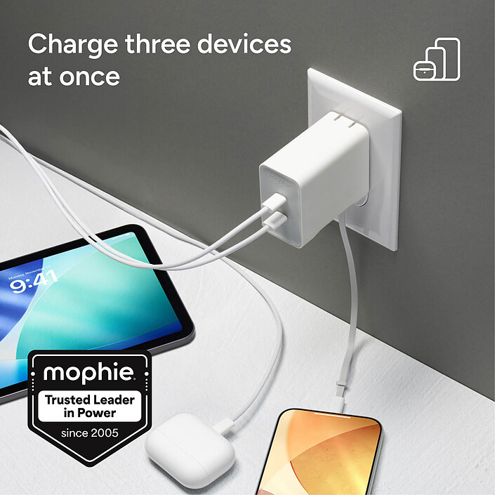 Acquista Mophie Speedport 67 Plus Adattatore da parete USB-C GaN 67W