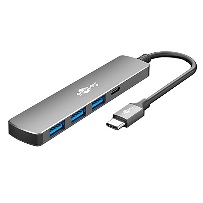 Acheter Goobay Hub Slim USB-C vers 1 port USB-C 3.0 + 3 ports USB-A 3.0