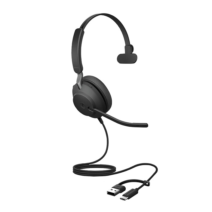 Jabra Evolve2 40 SE USB-C/A UC Mono Black