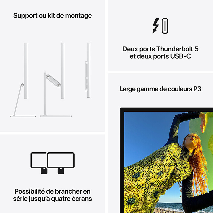 Acheter Apple 27" LED - Studio Display - Verre standard - Support à inclinaison réglable