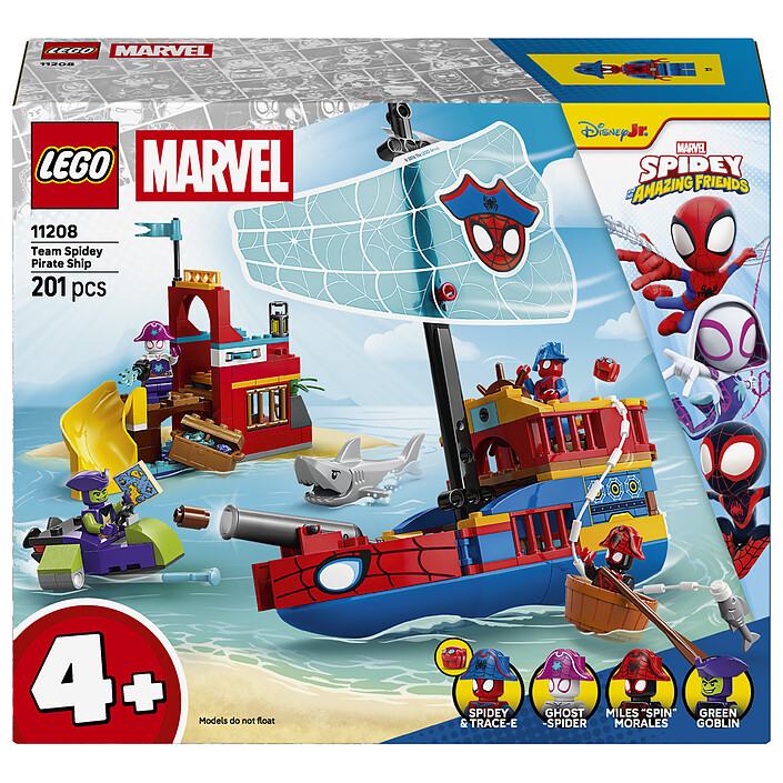 LEGO Marvel 11208 Spidey et ses Amis Extraordinaires Le Bateau Pirate de l'Équipe Spidey