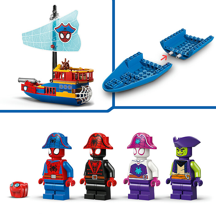 LEGO Marvel 11208 Spidey et ses Amis Extraordinaires Le Bateau Pirate de l'Équipe Spidey pas cher