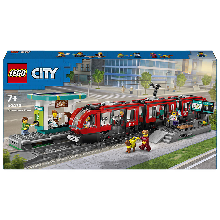 LEGO City 60423 El tranvía y la estación del centro de la ciudad