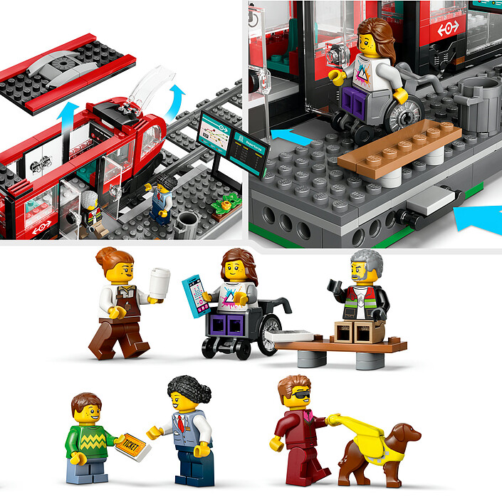 LEGO City 60423 El tranvía y la estación del centro de la ciudad a bajo precio