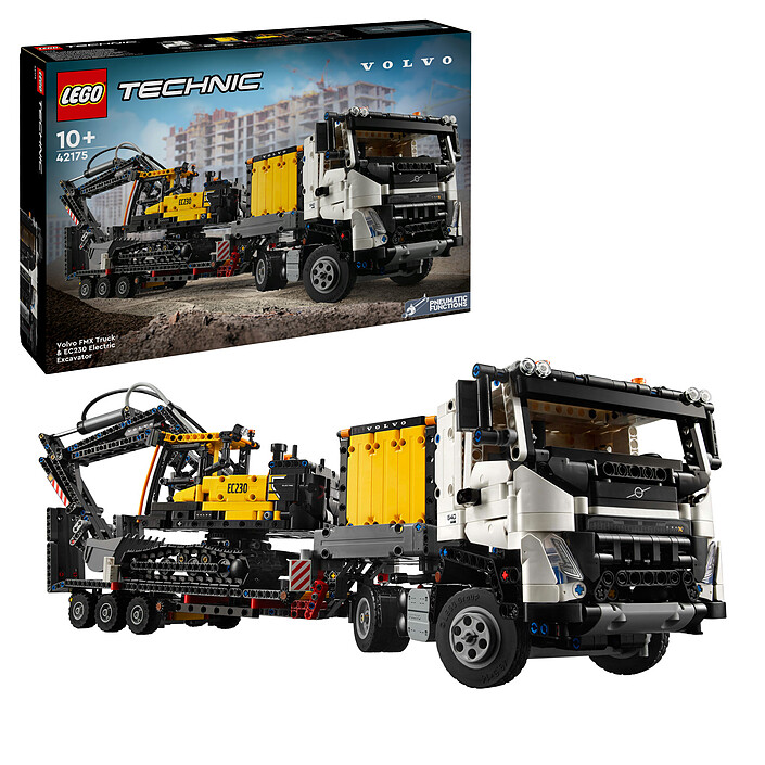 Opiniones sobre LEGO Technic 42175 Camión Volvo FMX y excavadora eléctrica EC230