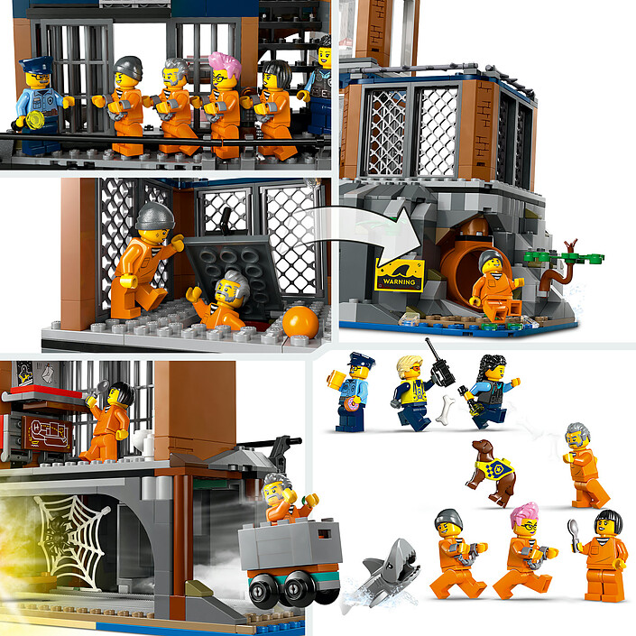 LEGO City 60419 La Prison de la Police en Haute Mer  pas cher