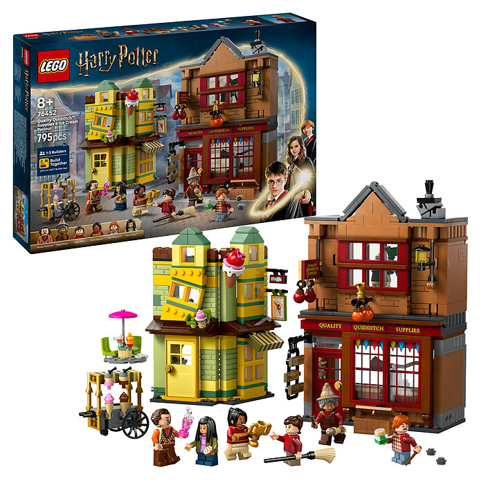 Review LEGO Harry Potter 76452 Quidditch Accessories Shop and Ice Cream Vendor