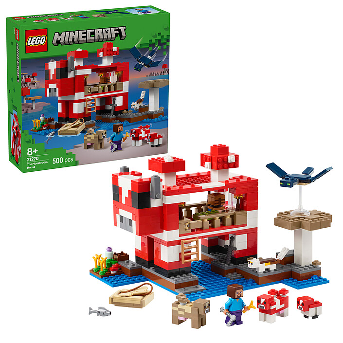Review LEGO Minecraft 21270 The Mooshroom House
