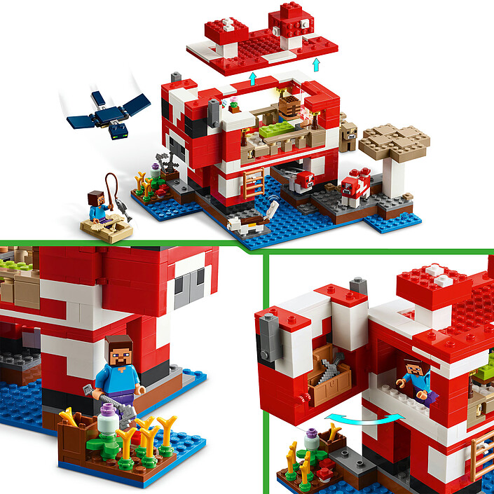 cheap LEGO Minecraft 21270 The Mooshroom House