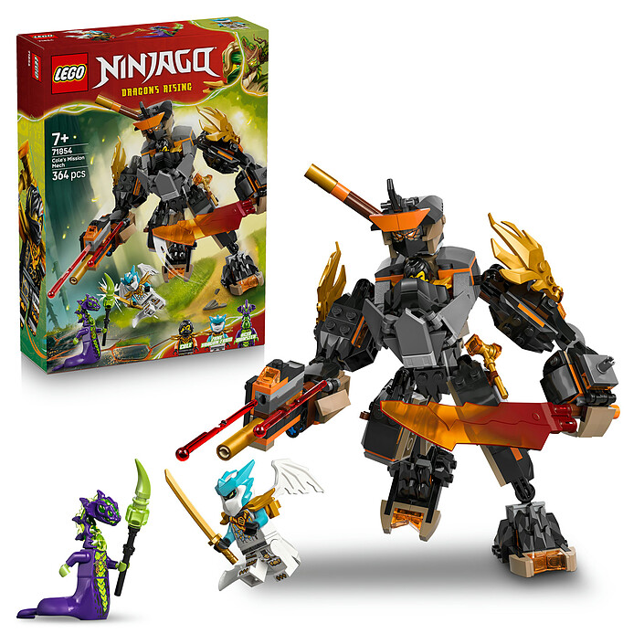 Review LEGO Ninjago 71854 Cole's Robot and Zane's Dragon Mission