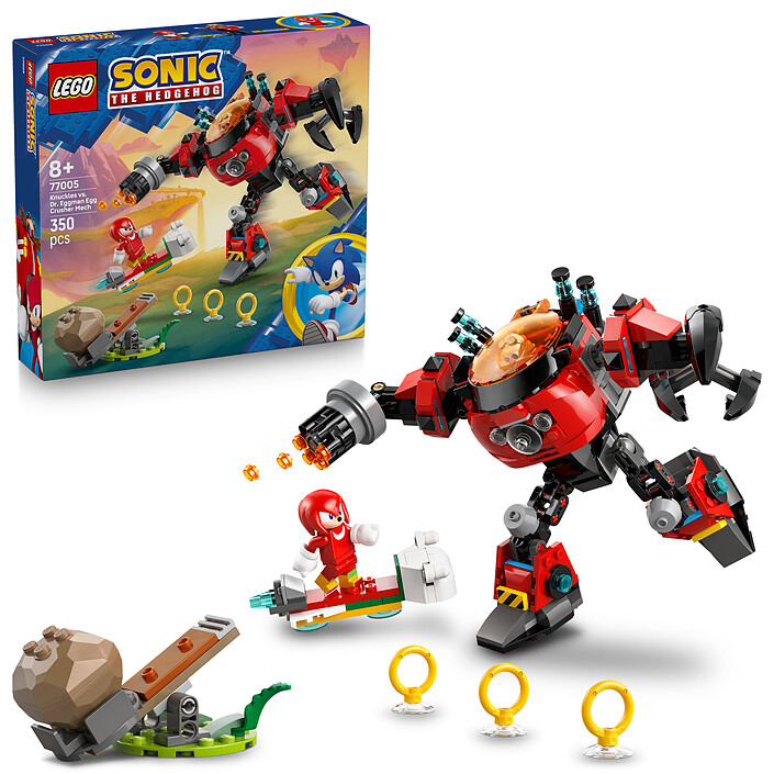 Nota LEGO Sonic The Hedgehog 77005 Knuckles contro l’Egg Crusher del Dr. Eggman