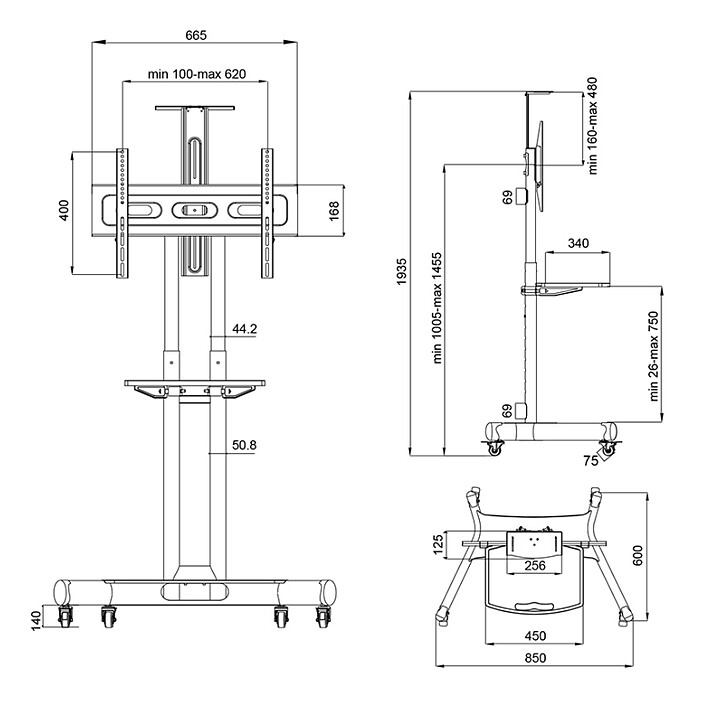 Neomounts NM-M1700BLACK Noir pas cher